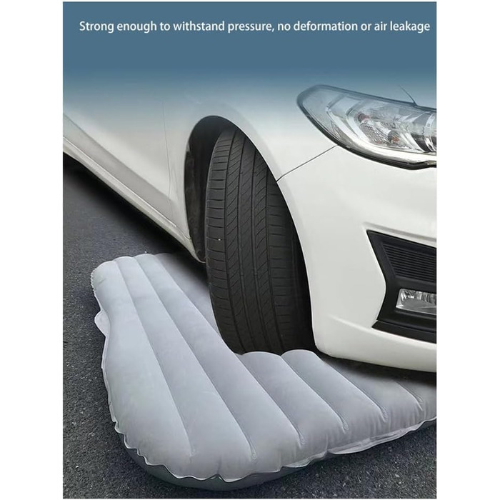 Надувний матрац для Ford Ranger 2012-2025, товстіший надувний матрац для заднього сидіння автомобіля з 2 подушками та місцем для зберігання речей, A/Сірий звичайний A/Сірий