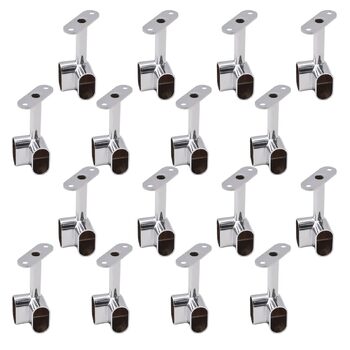 Срібна кутова блокувальна планка 90 аксесуари для гардеробу фланці для рейки для одягу сидіння для шафи у спальні ванної кімнати 16 шт., 16 шт.