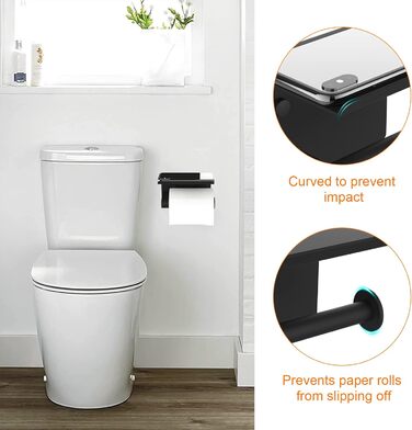 Тримач для туалетного рулону Ibergrif з 2 способами кріплення, тримач для туалетного рулону без свердління, настінний тримач для т