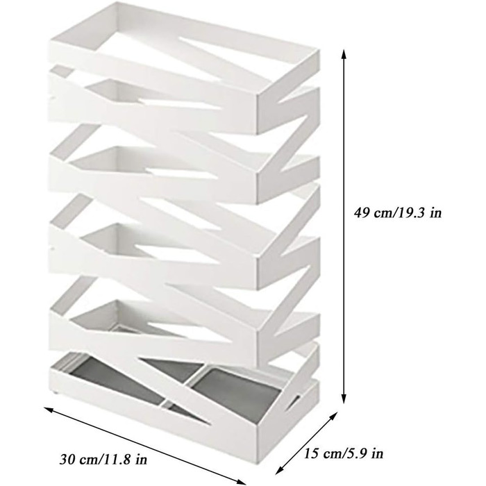 Підставка для парасольок QGENMINERA, кована підставка для парасольок, окремо стояча підставка для парасольок, для більш ніж 5 парасольок / чорна / велика біла велика