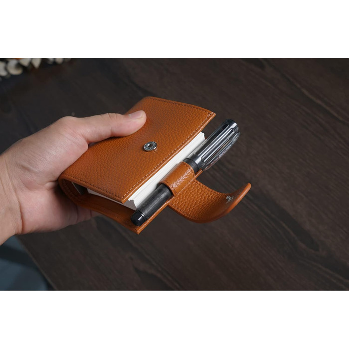 Планер Moterm A9 Regular Rings - гаманець-органайзер із натуральної шкіри (кольоровий помаранчевий, кільце 19 мм)