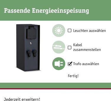 Стілб-розетка Paulmann Rio Plug & Shine для зовнішнього освітлення з датчиком сутінків, IP44, антрацит (2 шт. 230В, 2 шт. Plug & Shine 24В)