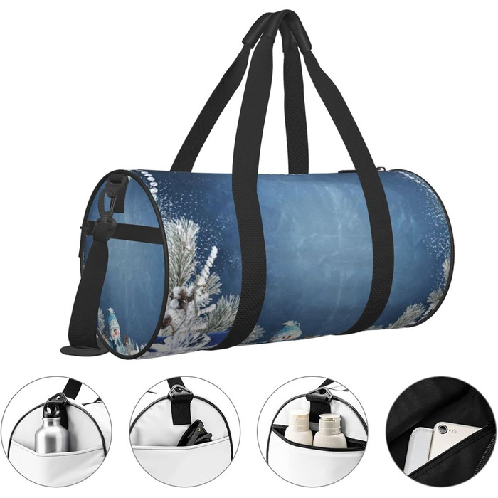 Універсальна дорожня сумка, святкове оформлення, подарунок, сніговик, спортивна сумка для чоловіків та жінок, сумка-мішок, спортивна сумка