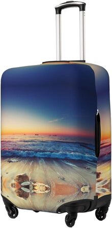 Чохол для валізи з морським принтом BAFAFA, еластичний захист від подряпин та пилу, чорний, розмір 90