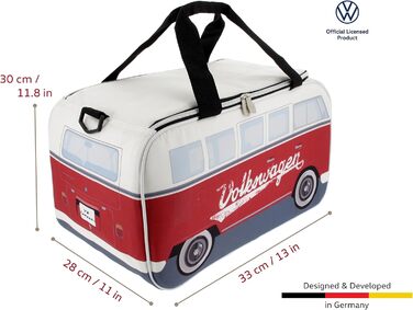 Сумка-холодильник Volkswagen Hippie Bus T1 Camper Van 25 л одного розміру червоного/білого кольору