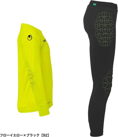 Комплект воротаря uhlsport унісекс, дитячий, 152 л, флуоресцентний жовтий/чорний