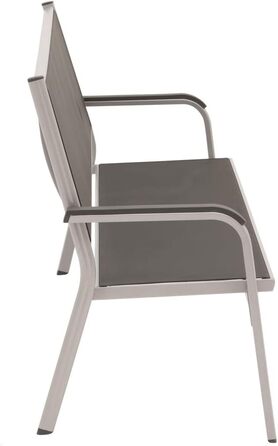 Лавка Kettler BasicPlus 3-місна, срібло/антрацит, алюміній/текстиль, 67 x 97 x 191, 0310612-0000