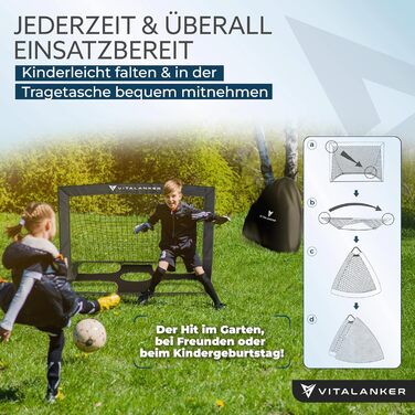 Набір дитячих футбольних воріт із кріпленням стінки-мішеней, включаючи картки-випробування - футбольні ворота для дітей у саду, вуличні футбольні ворота для дітей, ворота, футбольні ворота, ворота