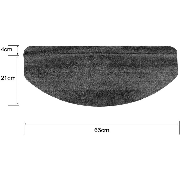 Набір із 15 самоклеючих килимків для сходів, нековзні, захисні килимки для сходів, підходять для дітей, людей похилого віку та домашніх тварин, 65 21 см, чорна сітка