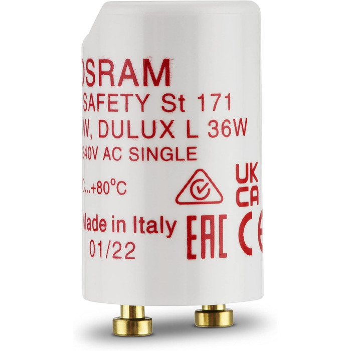 Стартер для люмінесцентних ламп, стартер для люмінесцентних ламп, 30-65 Вт, білий, 0503282555