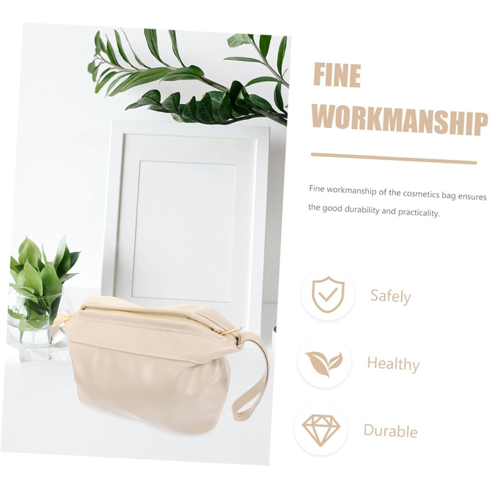 Портативна косметична сумка Шкіряна сумка на блискавці для подорожей туалетна сумка для жінок макіяж сумка органайзер з відділення