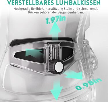 Ергономічне офісне крісло Storeo Imp, велике, сітка / тканина, чорне