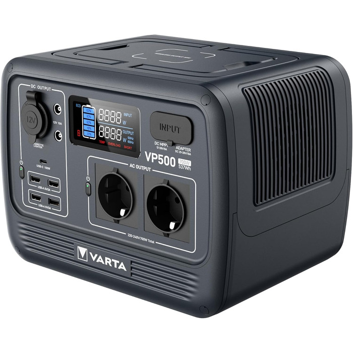 Портативна електростанція, генератор LiFePO4 537 Втгод, 700 Вт (пікова потужність 1400 Вт), акумулятор, аварійне живлення для кемпінгу, відпочинку та відключень електроенергії., 500