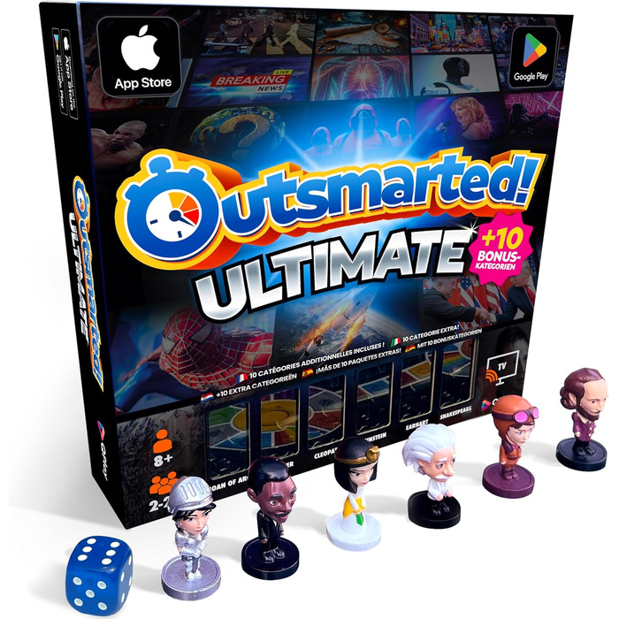 Захопливих додаткових категорій Діти, підлітки та дорослі Ігровий вечір нового покоління для родини та друзів 224 гравці Вік 8 Понад 10 000 запитань Видання Ultimate 2026 року, 10