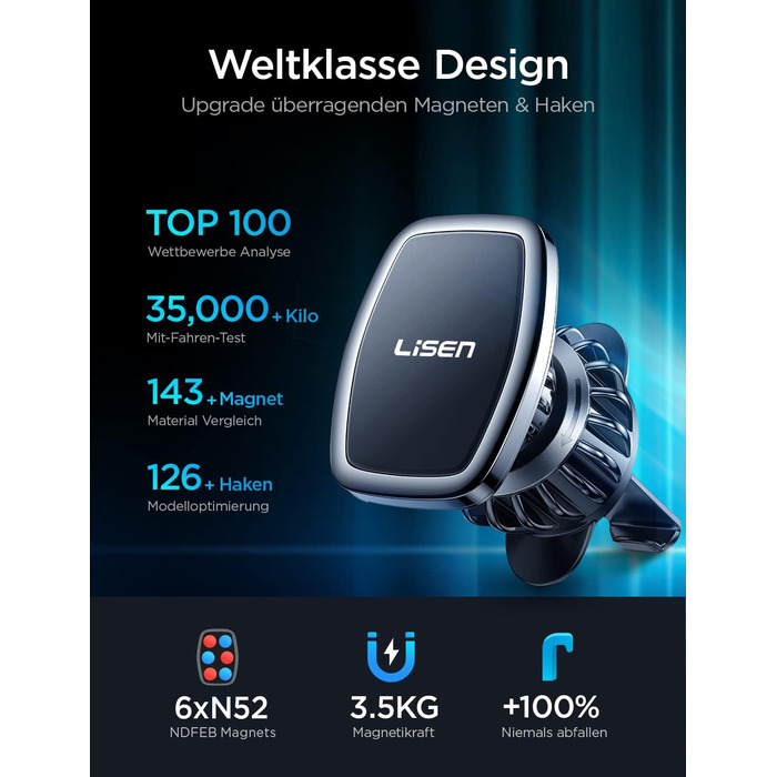 Тримач для мобільних телефонів Автомобільний магніт 2024 Модернізований затискач Тримач для мобільних телефонів Автомобільні аксес