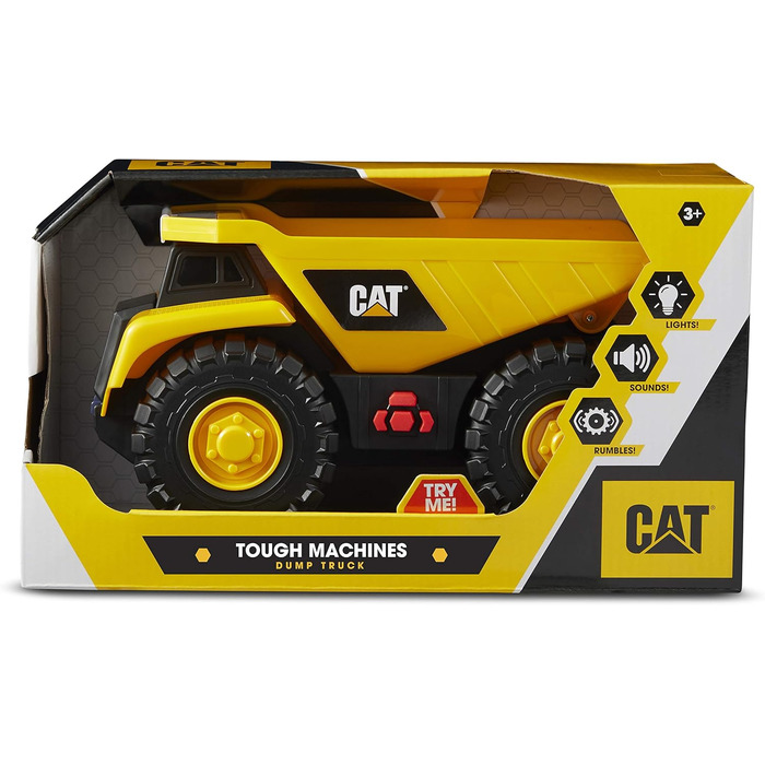 Самоскид CAT Tough Machines Construction Vehicle, жовто-чорна конструкція, 82285 Caterpillar