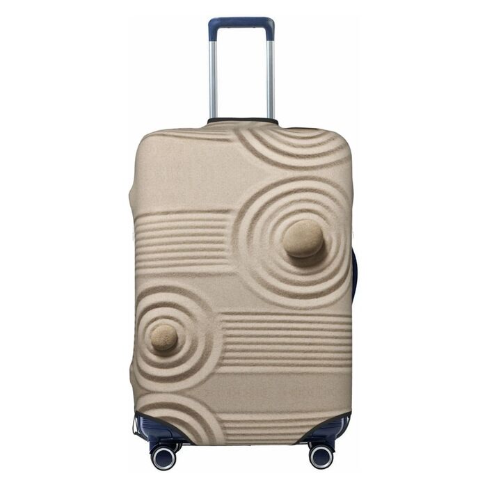 Чохол для валізи з еластичною тканиною та унікальним принтом Хвилі, захисний від подряпин та пилу, чорний, розмір 80