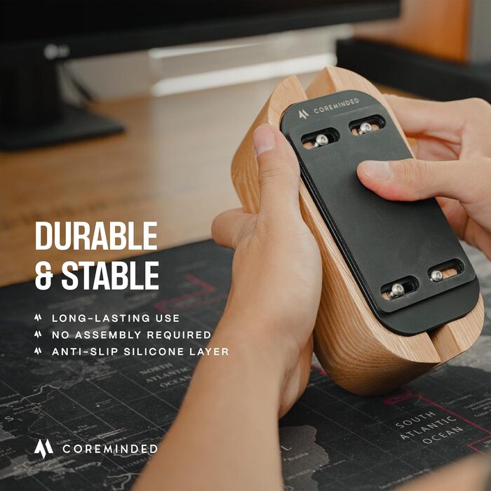 Регульована вертикальна підставка для ноутбука на стіл, деревний тримач для ноутбука, підставка для MacBook Pro, деревна док-станція для Mac Air (масив дуба) масив дуба