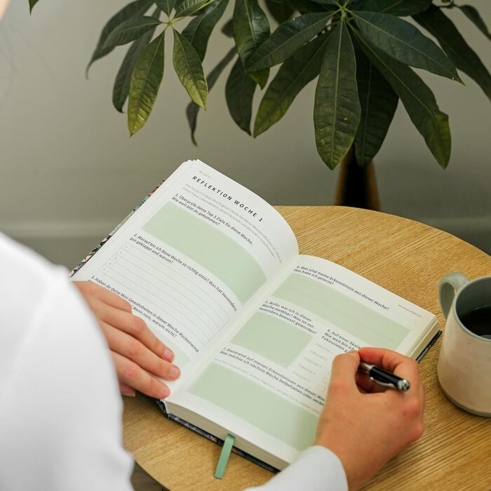 Щоденник успіху BACKWIND PLANNER - Ваш 12-тижневий щоденний планувальник для сталих змін з міні-звичками - Бездатований планувальник справ А5 - Щоденник - Тижневий планувальник - Квіткова обкладинка