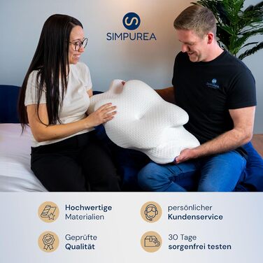 Ортопедична подушка для сну Бамбук Ергономічна подушка для підтримки шиї з в&39язкопружною піною з ефектом пам&39яті та дихаючою чохлом з бамбукового волокна Для сну на спині, боці та животі. Білий бамбук.