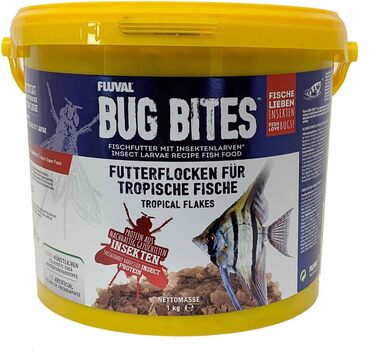 Пластівцевий корм Fluval Bug Bites Fish Flakes з личинками комах для тропічних риб, 1,7 кг