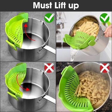 И, силіконове ситечко для їжі, термостійке, кліпса, друшляк для рису, макаронних виробів, спагетті, яловичого фаршу, універсальний