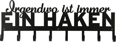 Вішалка для одягу Cepewa, щоб повісити Десь завжди є гачок кажучи 8 гачків 70x25x5см залізо гачки для пальто гачок вішалка (1 x ві