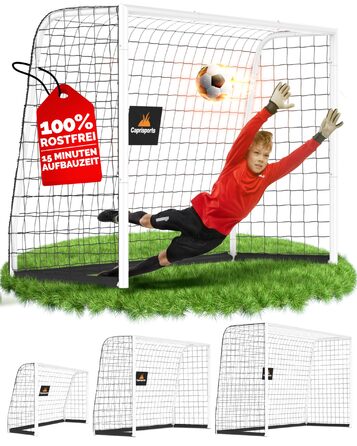 Футбольні ворота для дітей та дорослих Надзвичайно стабільні, стійкі до іржі футбольні ворота для саду Включає ґрунтові анкери Міцні футбольні ворота для вулиці Футбольні ворота для дитячих садів Ворота 3 розмірів 240x160 см