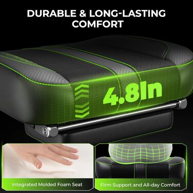 Ергономічне ігрове крісло Seenda GCP-25 з масажем офісне крісло з високою спинкою, кутом нахилу 135, з підставкою для ніг, з повітропроникною сітчастою тканиною та вантажопідйомністю 150 кг, безшумними колесами для використання на столі