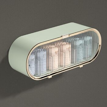 Пилонепроникний настінний органайзер для білизни, міцна пластикова коробка для зберігання білизни для спальні, дому, ванної кімнати, напівпрозорий настінний органайзер для шухляд світло-зеленого кольору