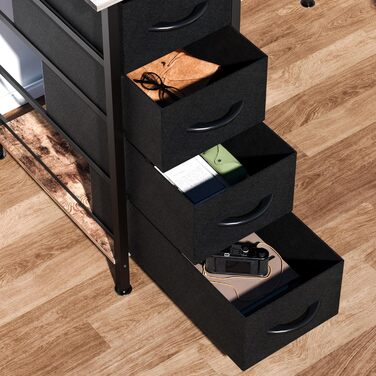 Ігровий стіл BEXEVUE з розетками та світлодіодним освітленням - 120x50 см Сучасний комп&39ютерний стіл з лотком для клавіатури, 4 двосторонні шухляди, велика полиця для зберігання речей для навчання, ігор, роботи, спальні, домашнього офісу 120 x 50 см Кор