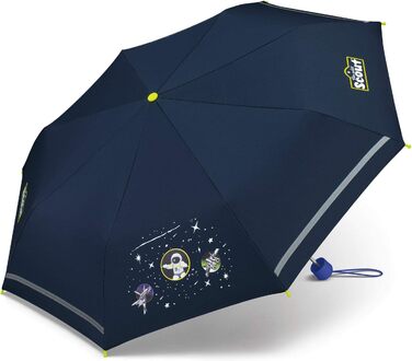 Дитяча складна парасолька Scout світловідбиваюча - космічна темно-синя