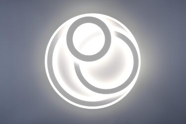 Стеля LED-світильник Trio Leuchten Mita 629210331, матовий білий метал, акрил, 74 Вт, з пультом, димером та зміною кольорів, діаметр 51 см