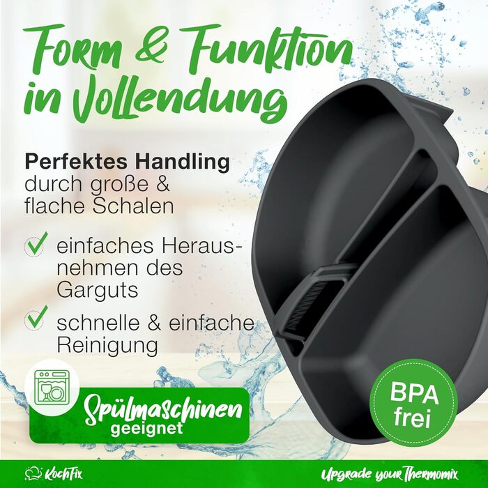 Вкладиш для браконьєра для яєць KochFix підходить для Thermomix TM5, TM6, TM31 - (набір з 2 шт. ) - Яйцеварка на 4 яйця пашот в Thermomix - Аксесуари для приготування яєць і випічки кексів для Vorwerk TM-5 TM-6 TM-31