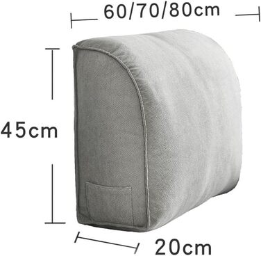 Надзвичайно товста спинка дивана, клиноподібна подушка для дивана, ліжка, велика подушка для підтримки попереку спини, декоративна подушка для читання, подушка для підтримки талії, подушка для узголів&39я ліжка зі знімним чохлом (71,1 x 45,7 x 20,3 дюйма,