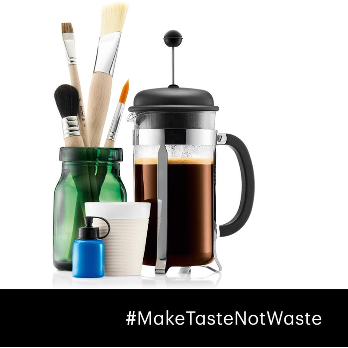 Кавоварка Bodum 1918-01 CAFFETTIERA (система французької преси, постійний фільтр з нержавіючої сталі, 1,0 літра) чорний 1.0 л Чорний