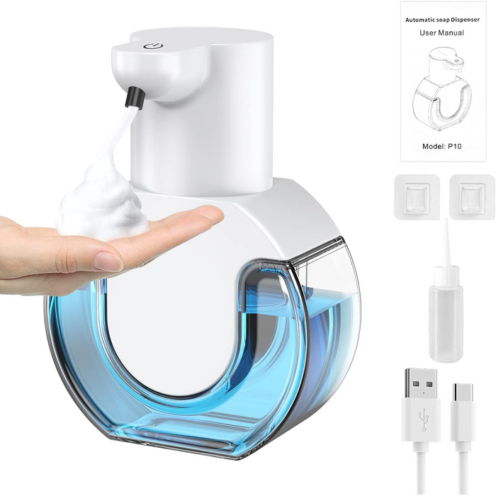 Дозатор мила автоматичний 430 мл USB перезаряджається настінний електричний дозатор мила 4 рівні Електричний дозатор мила Дозатор