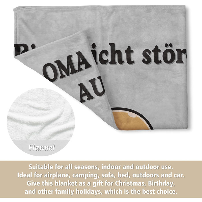 Подарунки на день народження бабусі Niyewsor, фланелева ковдра - подарунки для бабусі, найкращий подарунок бабусі від онука, подарунок на день народження бабусі