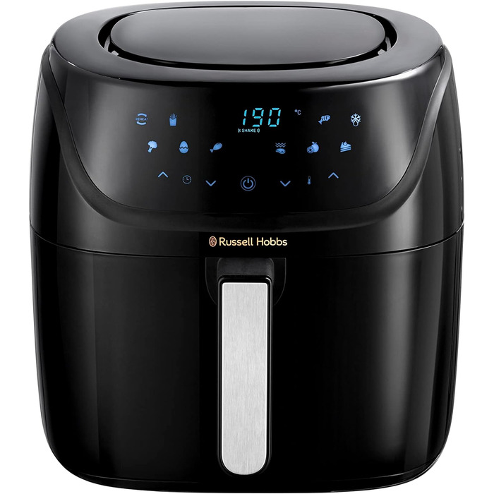 Аерофритюрниця Russell Hobbs L 4l дуже маленький корпус7 функцій приготування10 програм AirFryer (можна мити в посудомийній машині, макс. 220C, фритюрниця без олії, гриль, запікання, смаження, зневоднення) SatisFry 27160-56