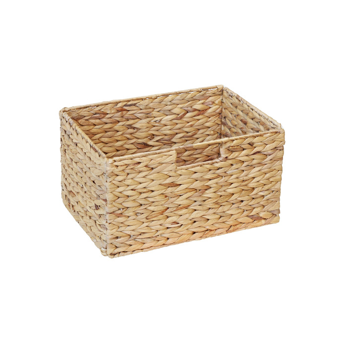 Кошик Billy з полицями 36 x 25 x 20 см, виготовлений з натурального водяного гіацинта, складаний плетений кошик, полиця-коробка, коробка для зберігання, кошик-шафа, розбірний та дуже стійкий, продається окремо