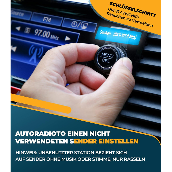 Автомобільний адаптер JOYROOM Aux Bluetooth, 48 Вт Bluetooth 5.3 FM-передавач Автомобільне радіо Подвійні мікрофони та HiFi Bass Музичний плеєр, порт AUX і USB-флеш-накопичувач