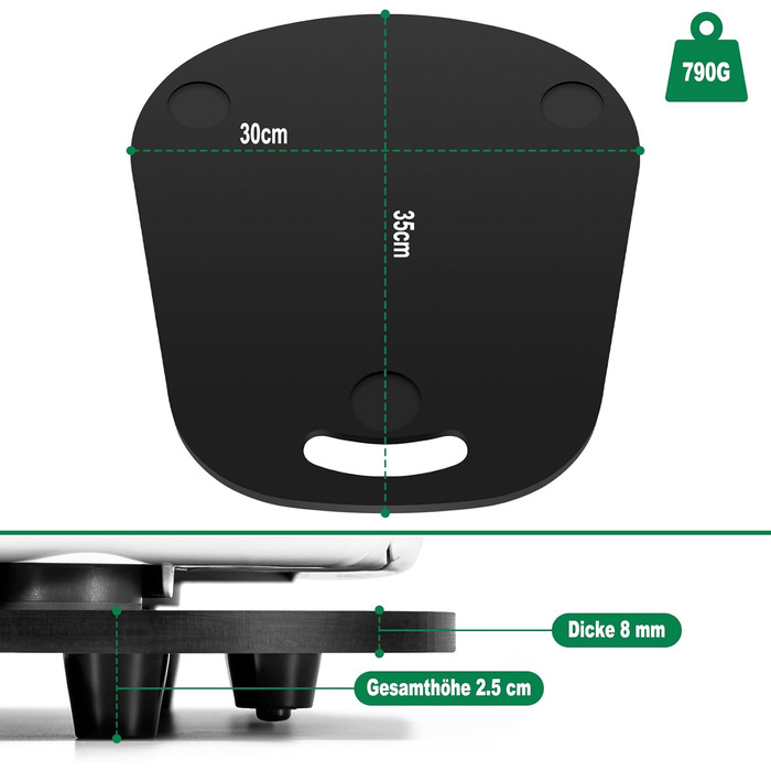 Для розсувної дошки Thermomix TM6 TM5 акрил, швидкопереміщена дошка Ticanros Premium для кухонного комбайна Thermomix Vorwerk TM6 аксесуари Pad Board, глянцевий чорний