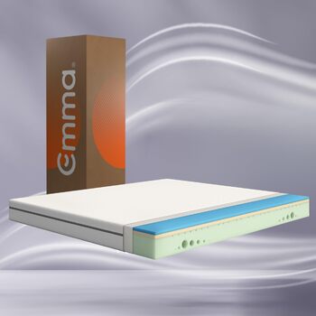 Матрац Emma One 140x200 H2 середньої жорсткості охолоджувальний та дихаючий 3-зонний матрац з піни ергономічний, клімат-регулюючий та пральний чохол підходить для всіх положень сну 140 x 200 см середньої жорсткості H2 нова версія