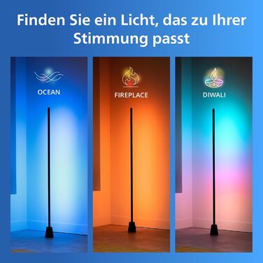 Розумна торшерна лампа Philips Hue Gradient, чорна