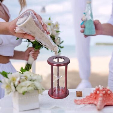 Пісочний годинник SuLiao для Uten, поворотний на 720, старовинний білий пісочний годинник, вінтажний пісочний годинник 1 Hora Reloj de Arena, великий метал, пісочне скло, офіс, письмовий стіл, дім, весільні прикраси (чорний, зроби сам)