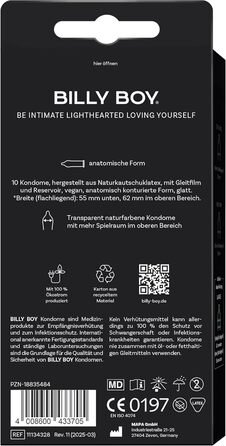 Презервативи BILLY BOY Intense Feeling, 10 шт
