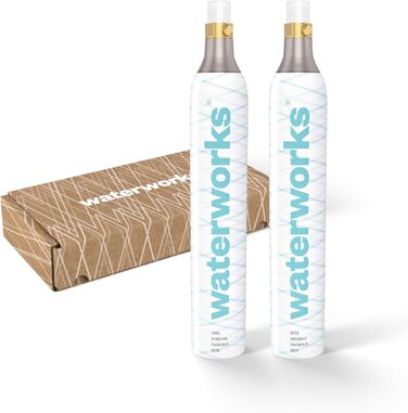 Водопровід 2 x білий балон CO2 I Підходить для виробника газованої води Quooker I Для заповнення до 60 л на заправку