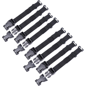 Пояс для рюкзака Molle з 6 елементів, пояс для рюкзака Tactical Rush Tier System з подовжувальним модулем, компресійні ремені для зовнішнього використання, чохол, ремінь для спального мішка з пряжками-фіксаторами