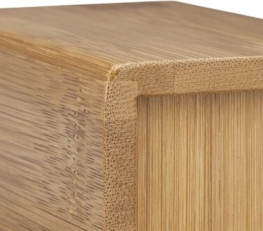 Дозатор для мила бамбуковий квадратний, ручний, ВхШхГ 18 х 6,5 х 8 см, дозатор для лосьйону, натуральний