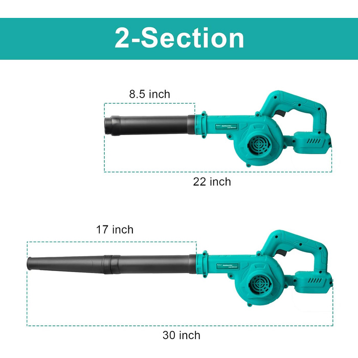 Акумуляторна повітродувка для листя, сумісна з акумуляторами Makita 18V для прибирання ПК, прибирання снігу та повітродувки для листя